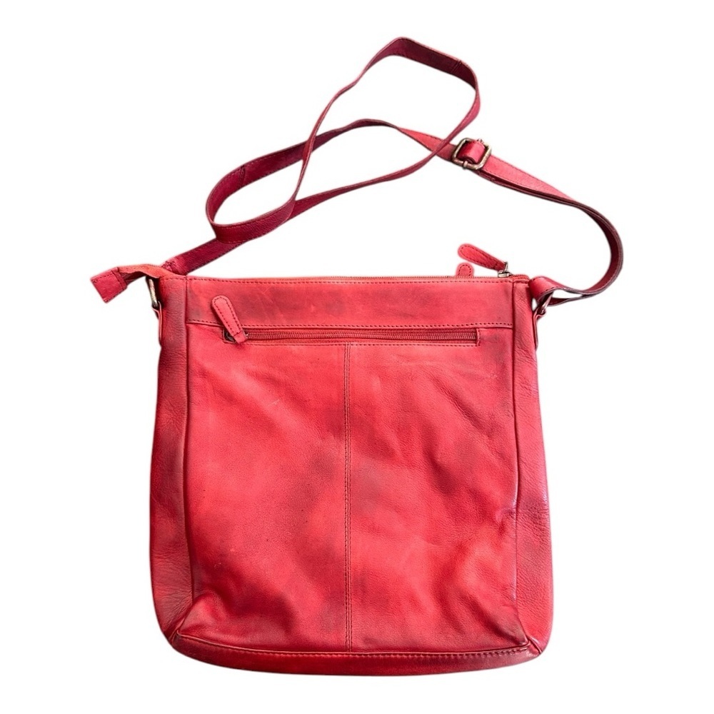 Braided Leather Crossbody Bag Purse Casual Genuine Leather 11” x 11” Red… - Picture 15 of 15